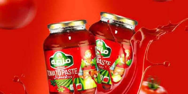 رب گوجه فرنگی مزرعه با رنگ جذاب و غلظت مناسب غذاها